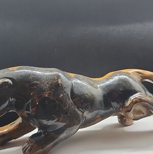 Brown Jade Leopard Carving